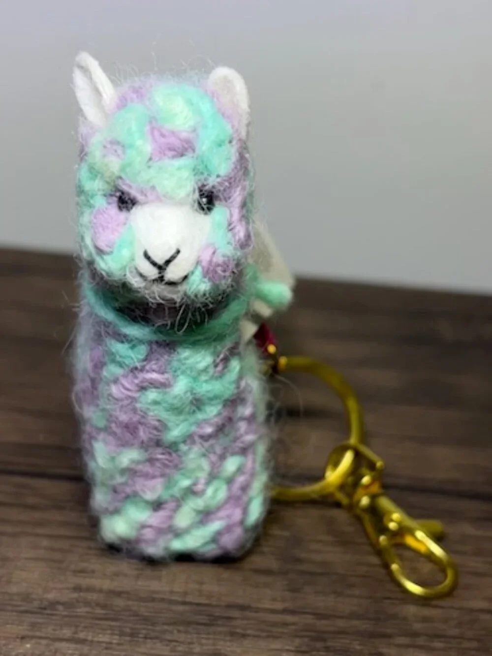 100% Alpaca Wool Llama Handmade Artisanal Bag Charm Key Chain